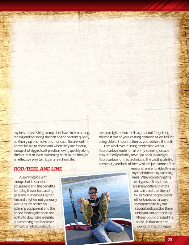 Westernbass Magazine - FREE Bass Fishing Tips And Techniques - Spring 2014, Page 23