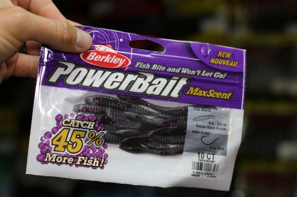 PowerBait MaxScent Flat Worm
This 4-inch bait is tailor-made for a drop-shot rig. It has a small, thin profile and the MaxScent added to attract and bite and not let go.
READ RELATED: Josh Bertrand with the Flat Worm for the Win