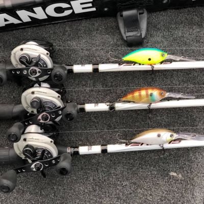 Numbers are everywhere in the world, even in bass fishing. Finding the right depths to target, gear ratios, line sizes, diving depths, waypoints and more all make up part of the numerical puzzle.
Bassmaster Elite Series pro Brandon Card pays attention to all of these, especially when the crankbait bite starts to heat up from the post-spawn into the dog days of summer. Three of his favorite numbers are 2, 3, and 4, which correspond to three of his favorite crankbaits this time of year.
 